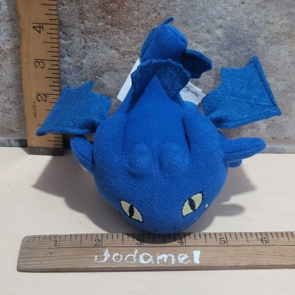 Toothless Night Fury Dragon Blue MIni Plush Toy 2010 - Picture 8 of 12